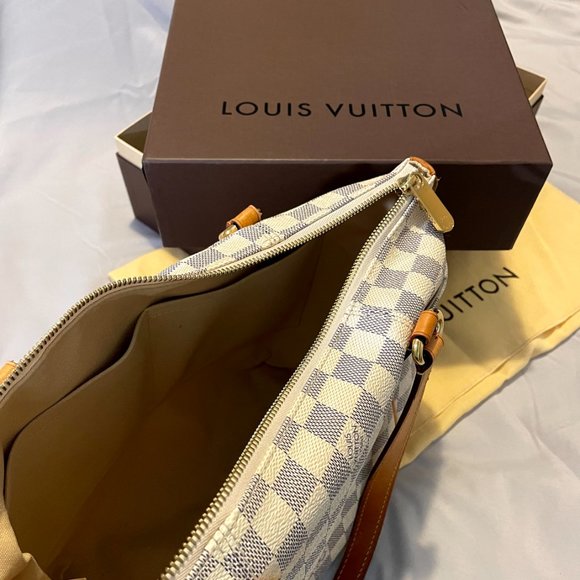 Louis Vuitton Totally Pm Zip 870953 White Damier Azur Canvas Tote - Picture 5 of 6